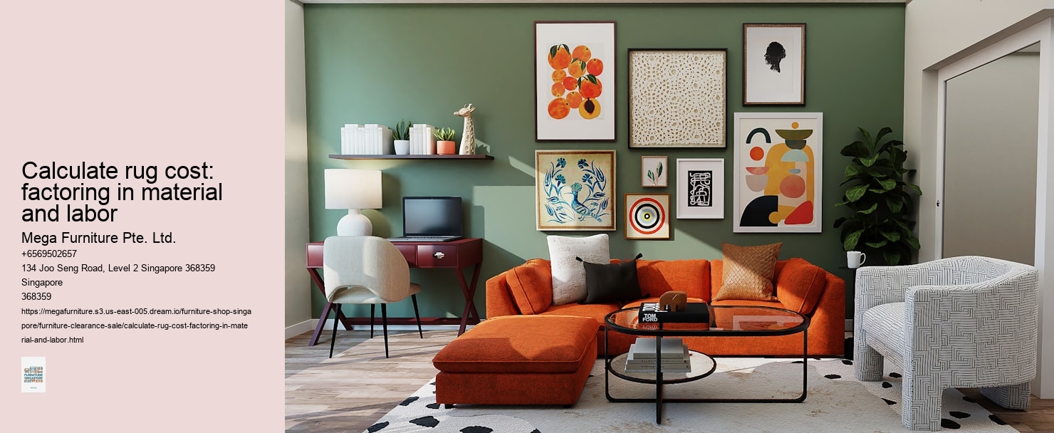 Calculate rug cost: factoring in material and labor