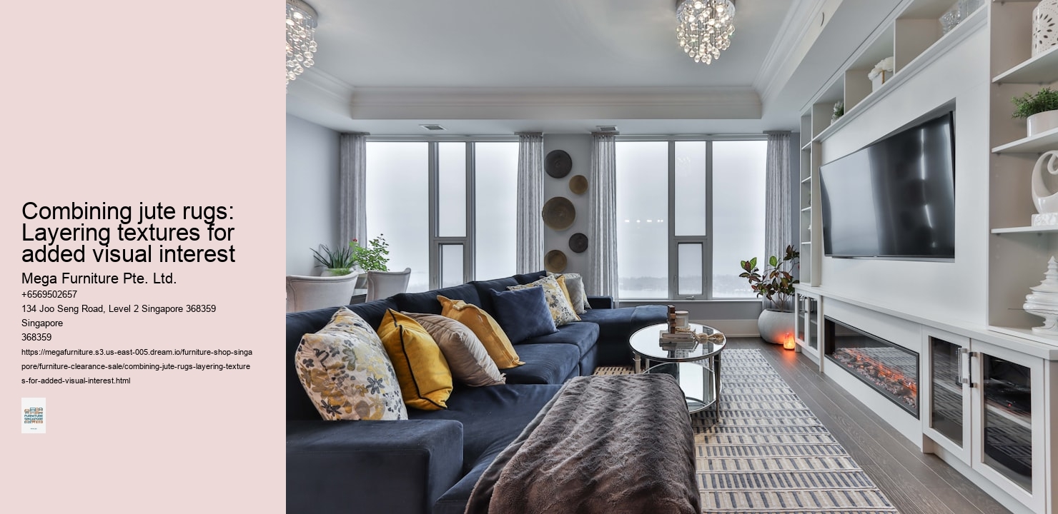 Combining jute rugs: Layering textures for added visual interest