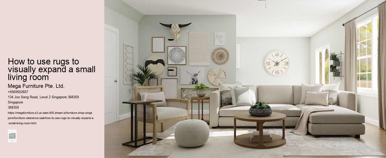 How to use rugs to visually expand a small living room