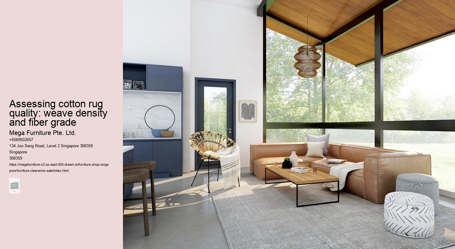 Assessing cotton rug quality: weave density and fiber grade