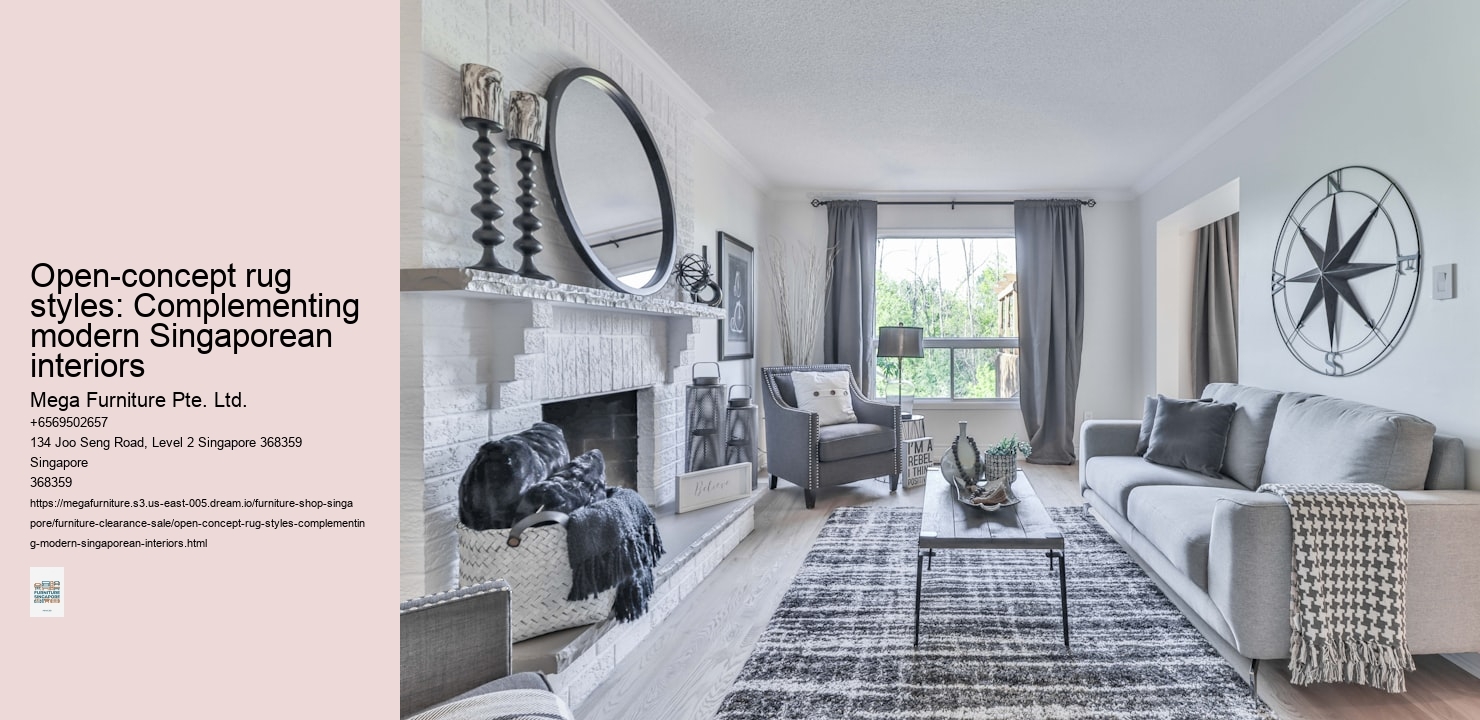 Open-concept rug styles: Complementing modern Singaporean interiors