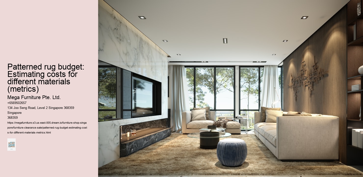 Patterned rug budget: Estimating costs for different materials (metrics)