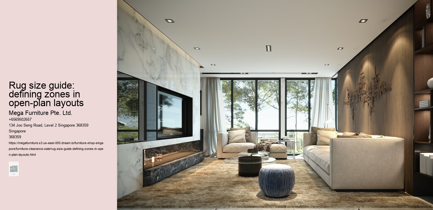Rug size guide: defining zones in open-plan layouts