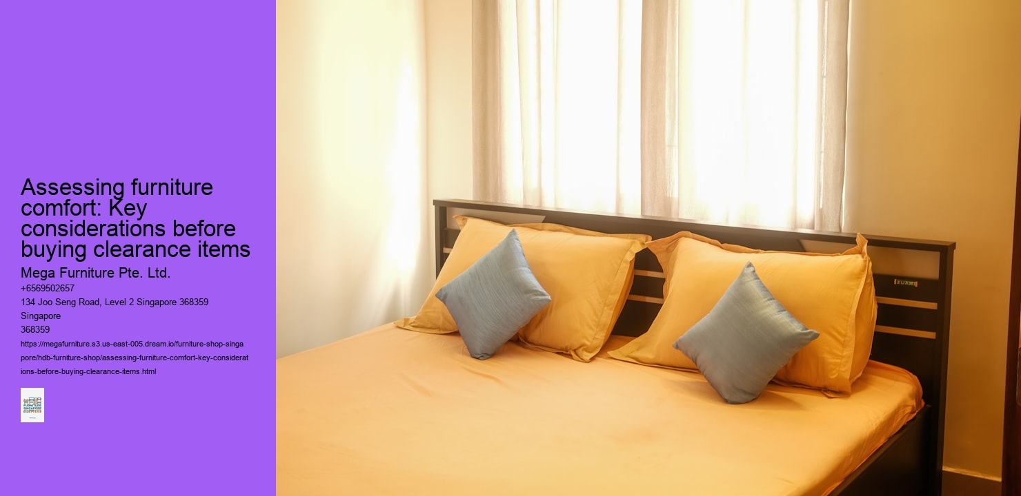 Assessing furniture comfort: Key considerations before buying clearance items
