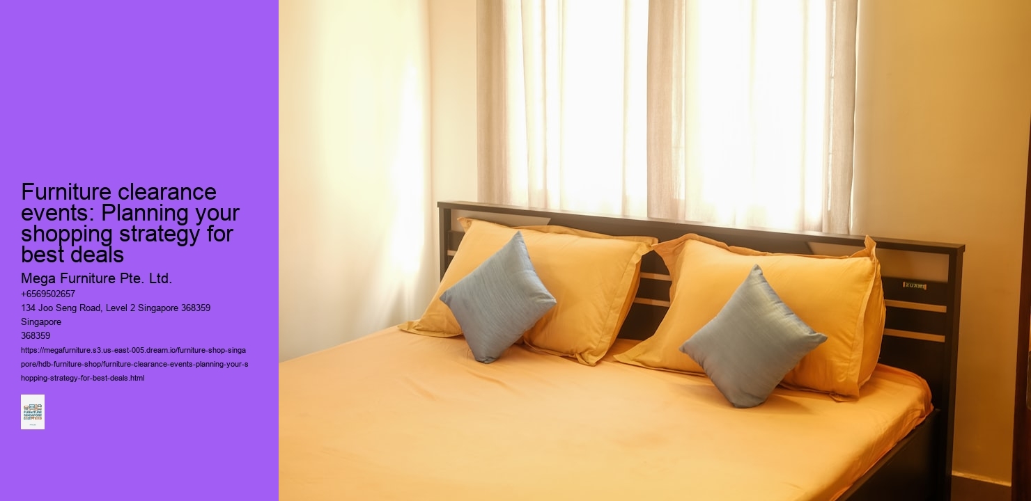 Furniture clearance events: Planning your shopping strategy for best deals