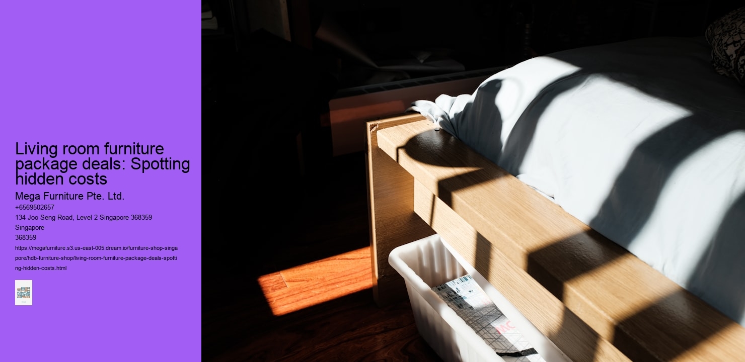 Living room furniture package deals: Spotting hidden costs