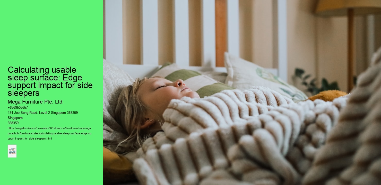 Calculating usable sleep surface: Edge support impact for side sleepers
