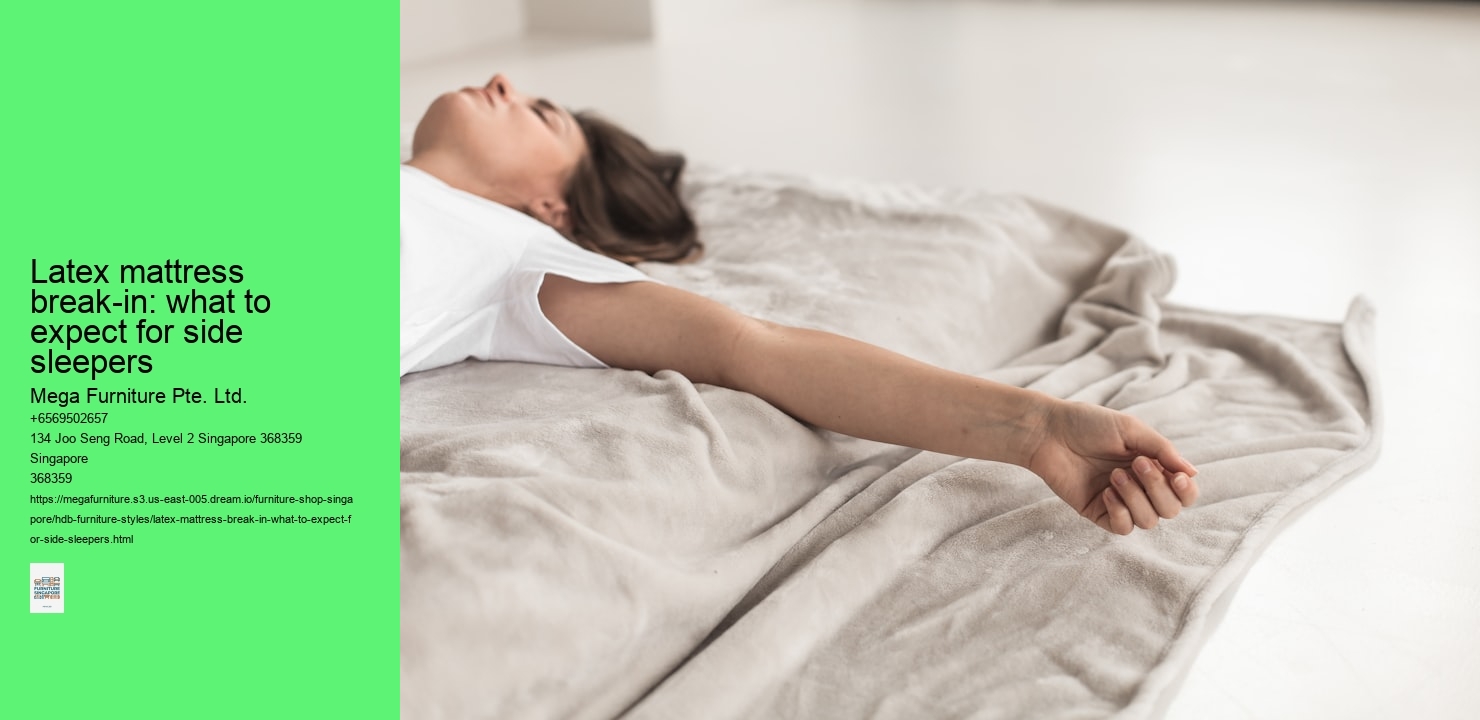 Latex mattress break-in: what to expect for side sleepers