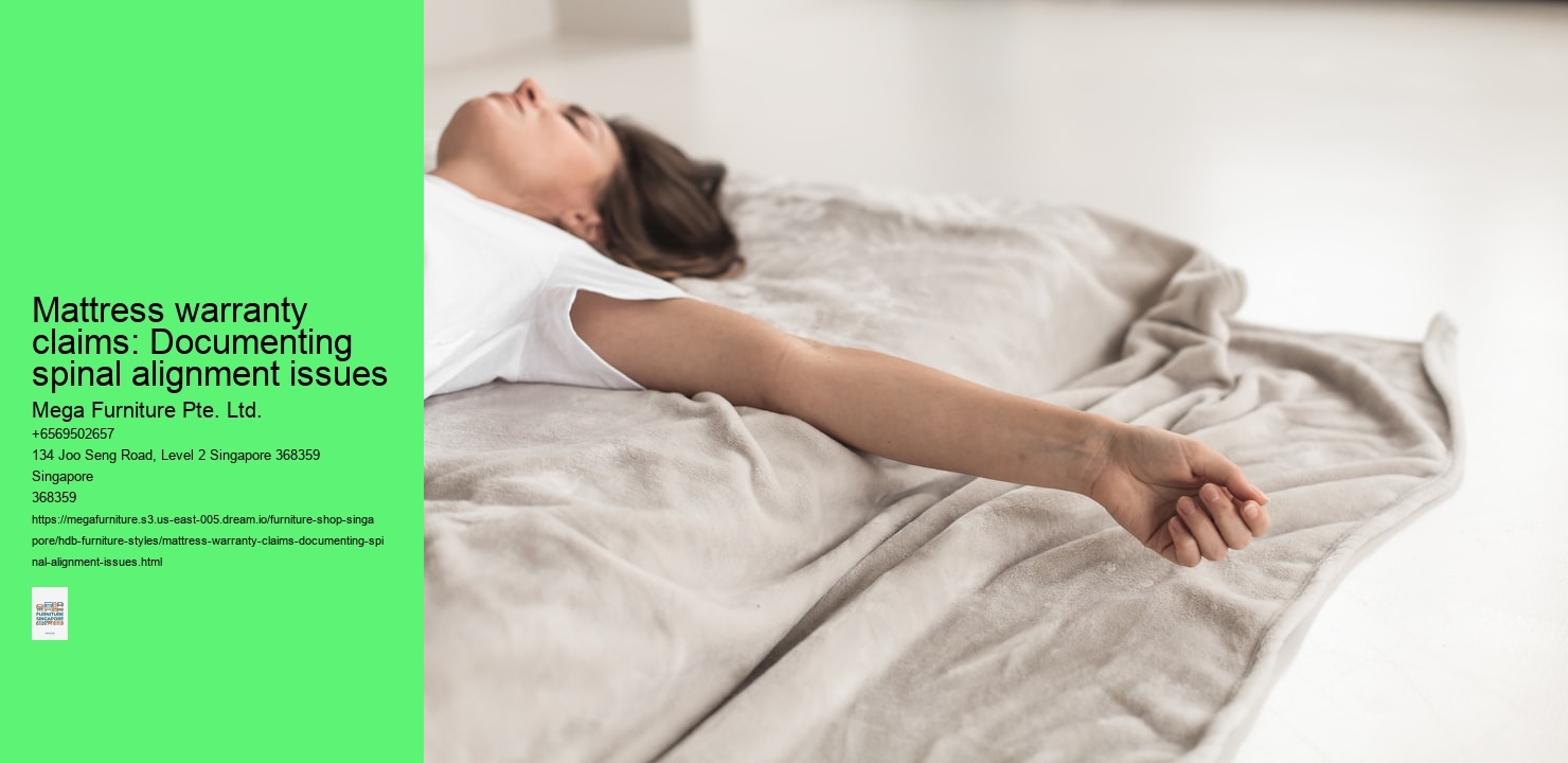Mattress warranty claims: Documenting spinal alignment issues