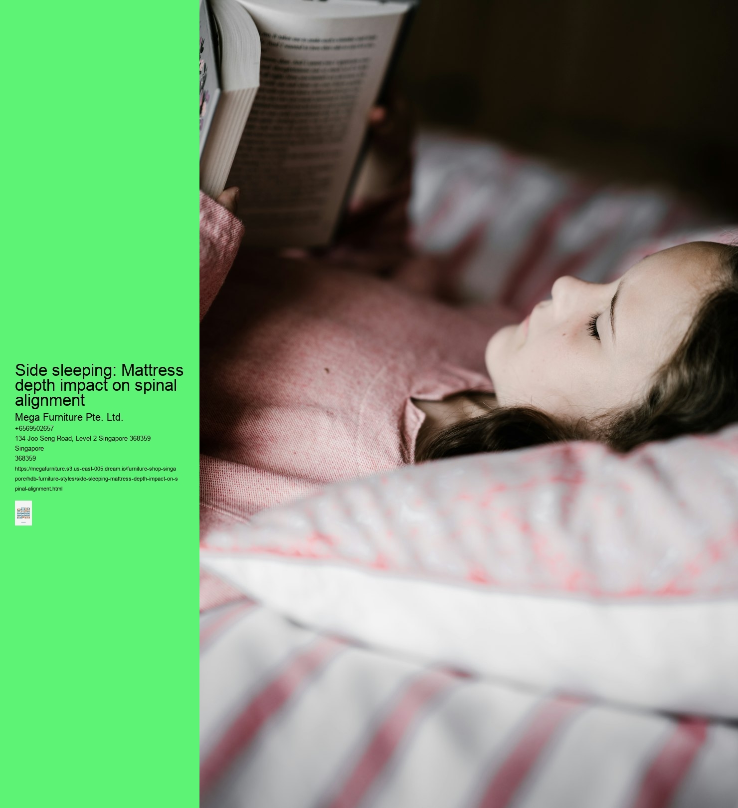 Side sleeping: Mattress depth impact on spinal alignment