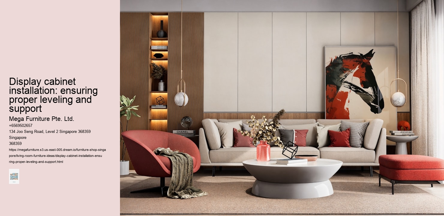 Display cabinet installation: ensuring proper leveling and support