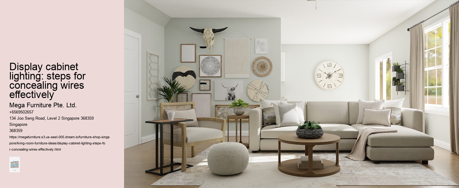 Display cabinet lighting: steps for concealing wires effectively