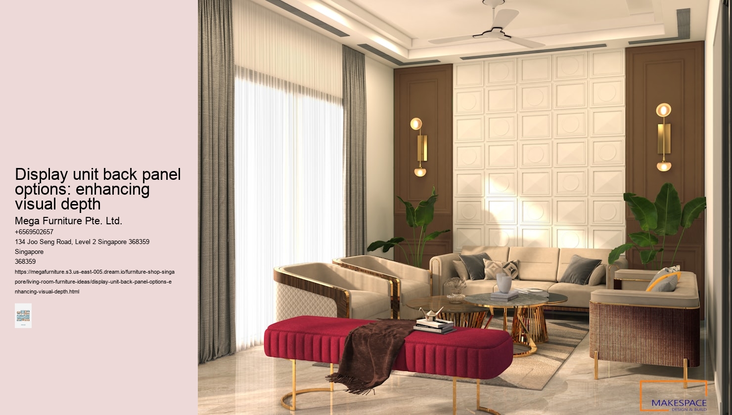 Display unit back panel options: enhancing visual depth