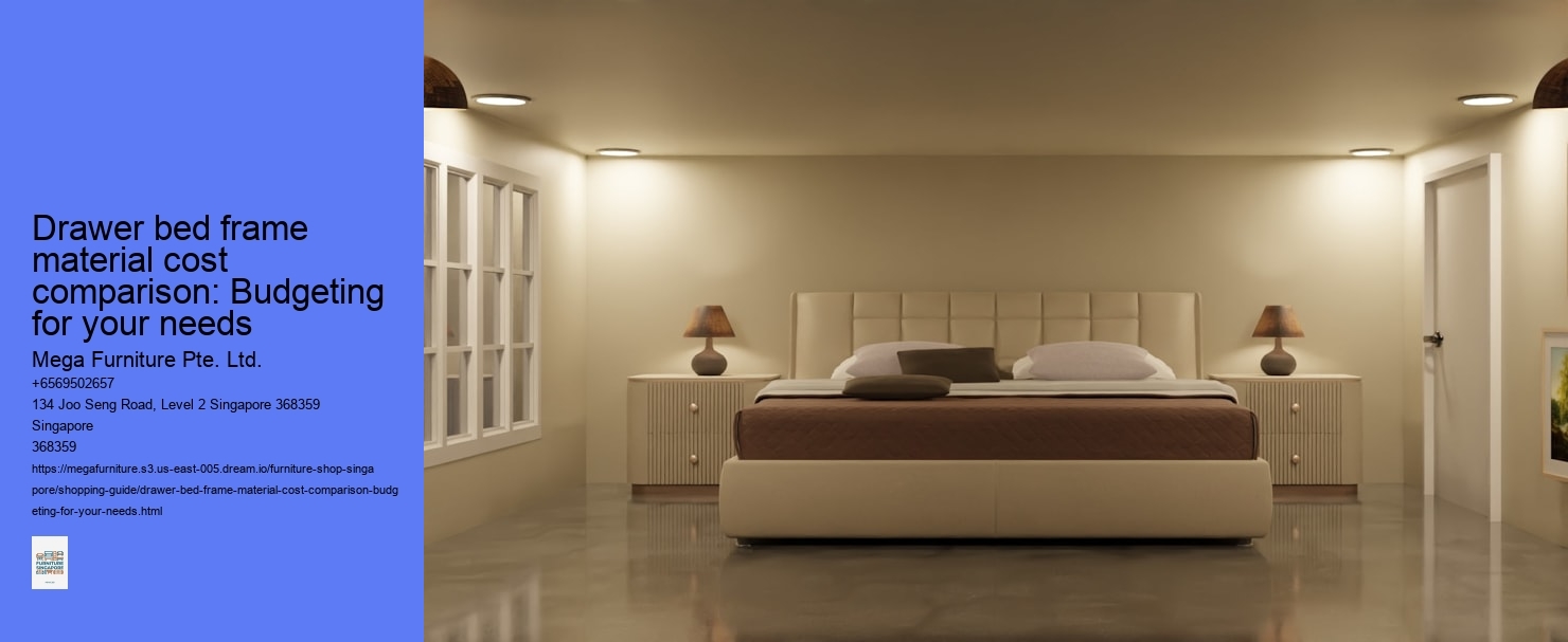 Drawer bed frame material cost comparison: Budgeting for your needs