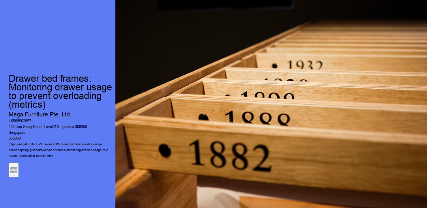Drawer bed frames: Monitoring drawer usage to prevent overloading (metrics)